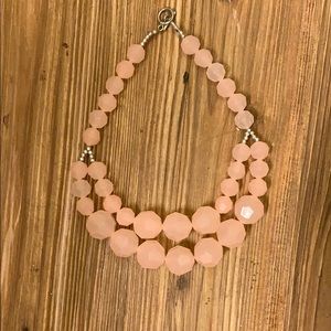 Chunky pink statement necklace